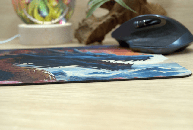 Dragon Rising from the Waves Mouse Mat – Anti-Slip & Smooth Surface