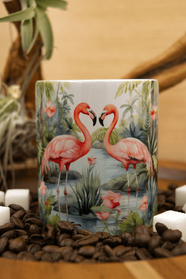 Mug – Flamingos by Tropical Riverbed Design