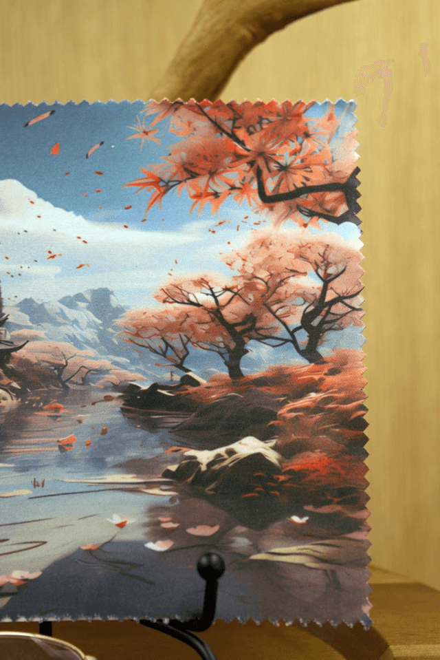  Cleaning Cloth: Serene Oriental Design with Customisation Options