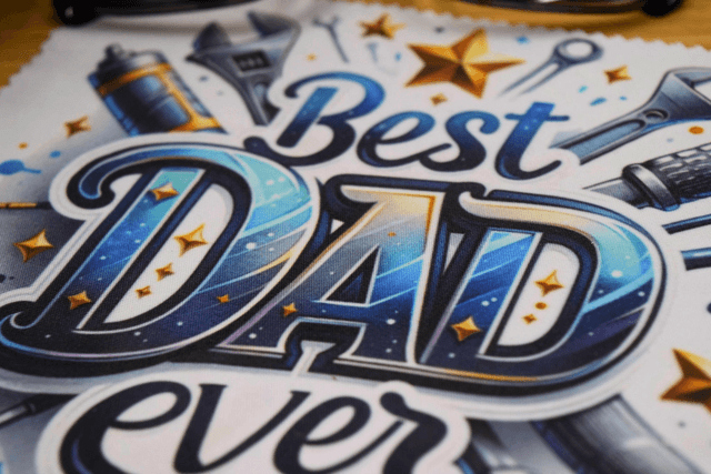 Best Dad Ever Microfibre Cleaning Cloth – Tools & Stars Design