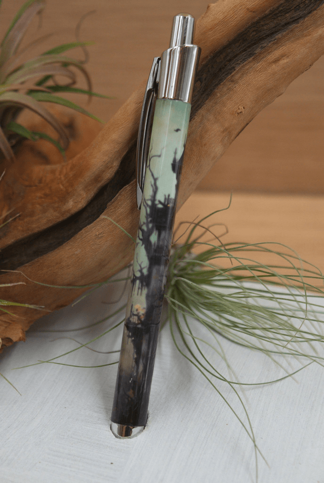Gothic Haunted House Aluminium Pen – Dark Fantasy Stationery Gift