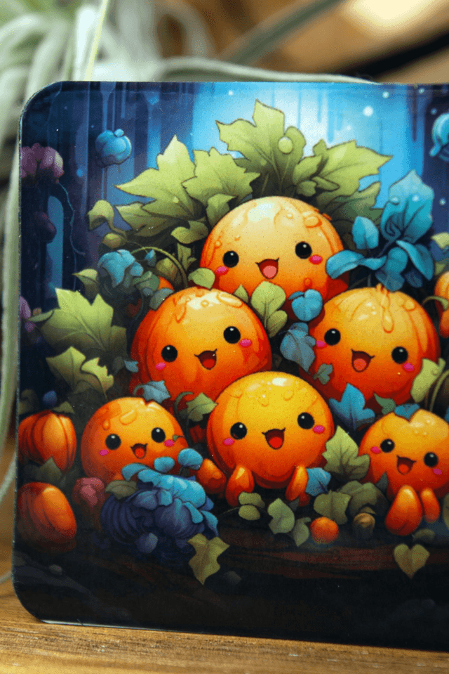 Magnet: Kawaii Pumpkin Style Veggie Friends