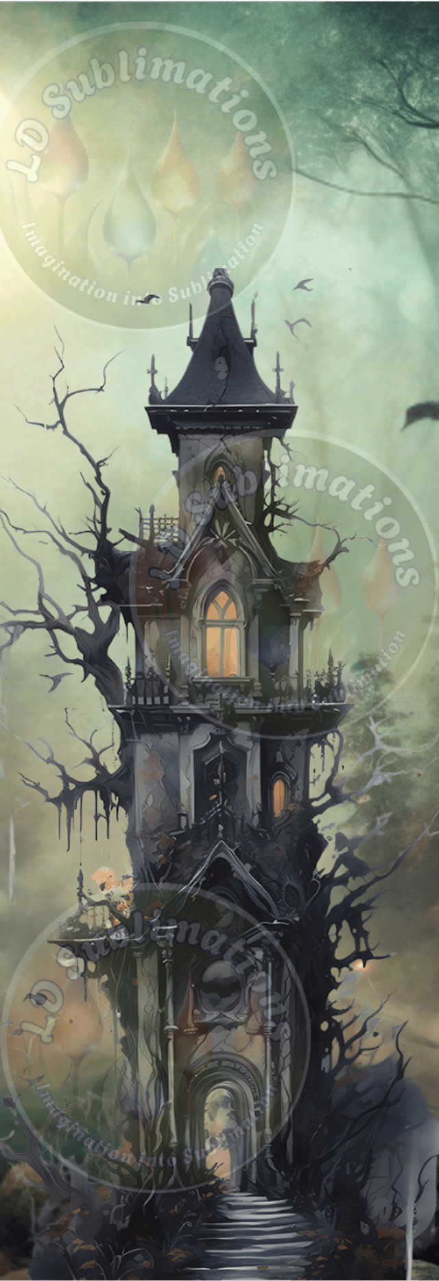 Gothic Haunted House Aluminium Pen – Dark Fantasy Stationery Gift
