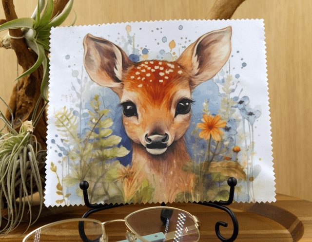 Cleaning Cloth: Adorable Deer Microfibre Cloth for Glasses, Screens & More