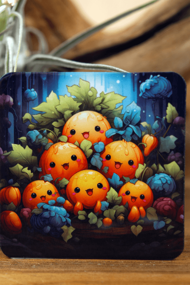 Magnet: Kawaii Pumpkin Style Veggie Friends