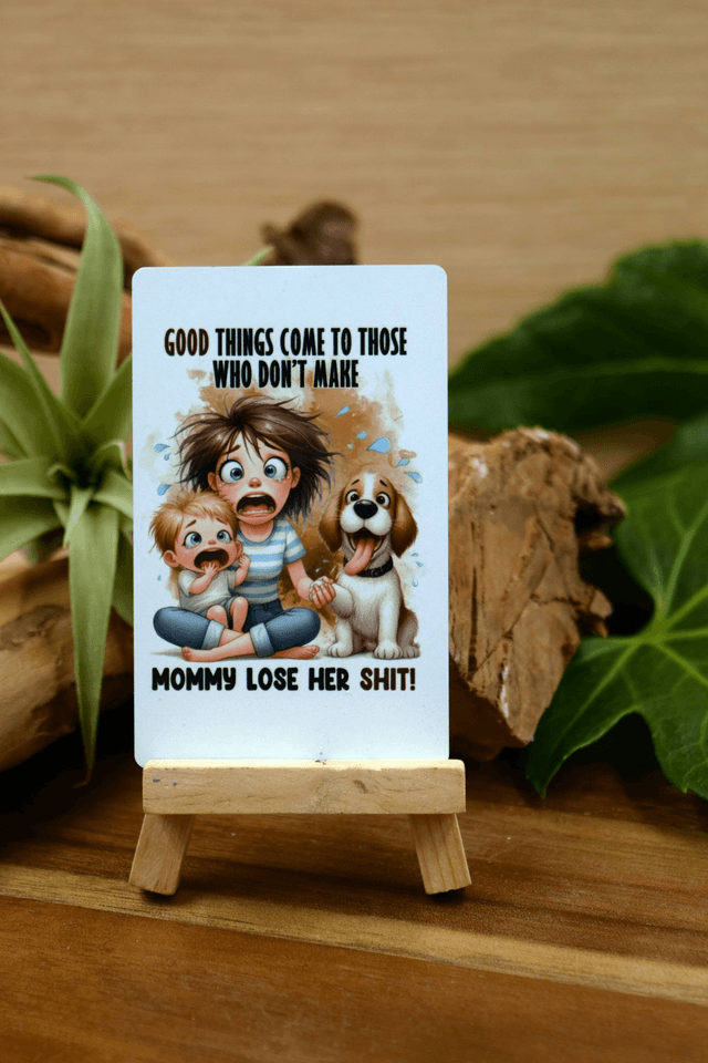 “Mommy's Stress Relief” Wallet / Purse Card – Humorous Gift for Moms