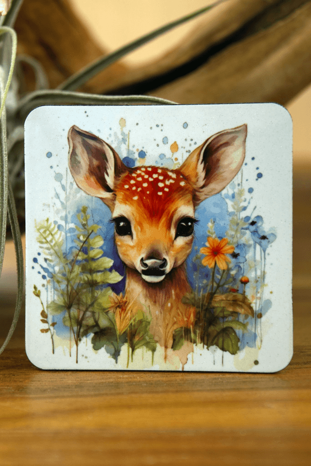 Magnet: Cute Deer Among Spring Foliage