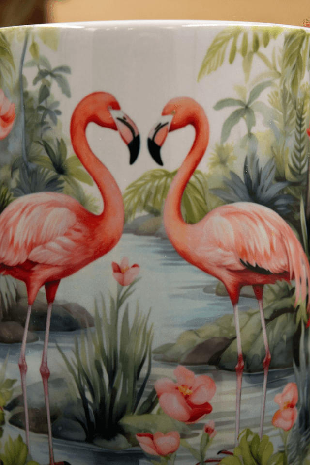 Mug – Flamingos by Tropical Riverbed Design