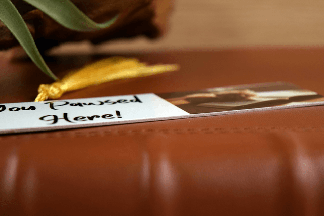 Ginger Kitten Aluminium Bookmark – ‘You Pawsed Here!’ Cute Cat Design 
