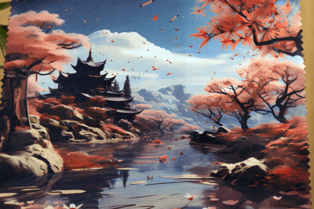  Cleaning Cloth: Serene Oriental Design with Customisation Options