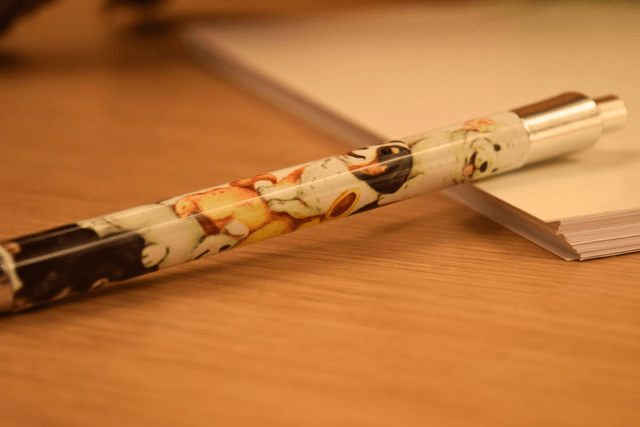Cute Puppy Stack Aluminium Pen – Fun Dog Design Stationery Gift