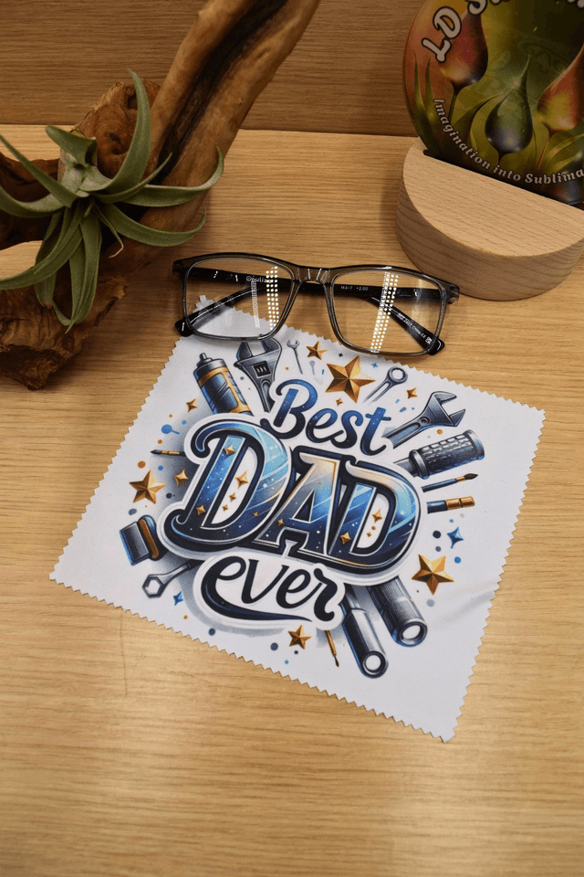 Best Dad Ever Microfibre Cleaning Cloth – Tools & Stars Design