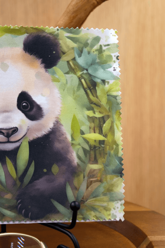Cleaning Cloth: Beautifully Illustrated Panda Microfibre Cloth for Glasses, Screens & More