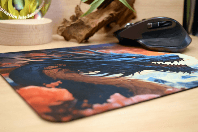 Dragon Rising from the Waves Mouse Mat – Anti-Slip & Smooth Surface
