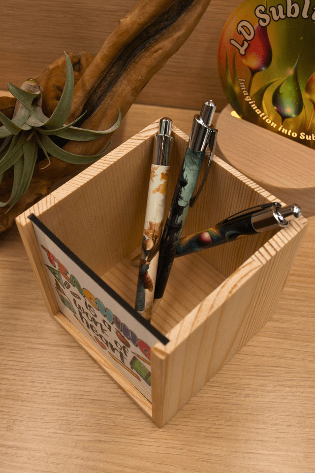 Teaching is a Work of Heart Pencil Pot – MDF Pen Holder, Sublimation Panel, Teachers Gift, Pens Not Included