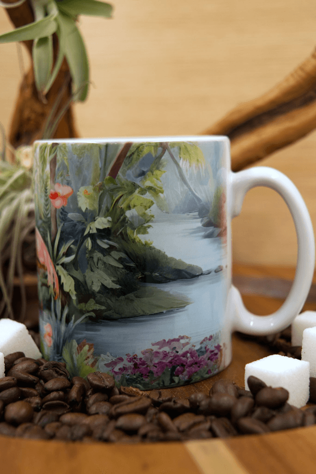 Mug – Flamingos by Tropical Riverbed Design