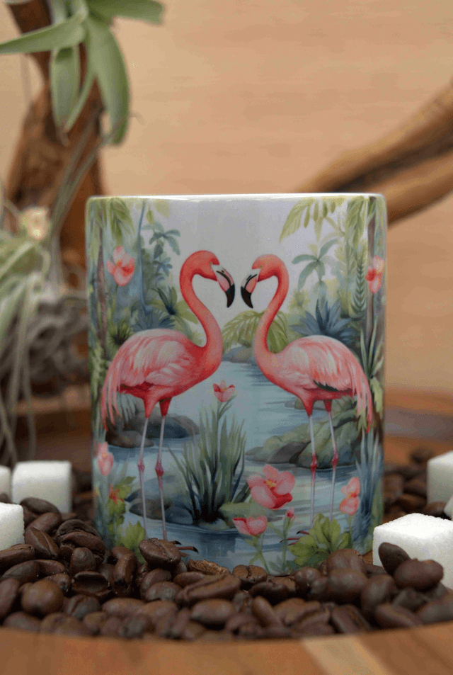 Mug – Flamingos by Tropical Riverbed Design