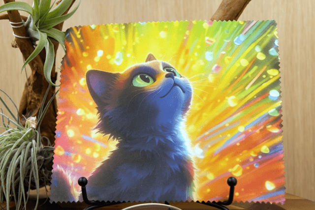 Cleaning Cloth: Adorable Kitten Microfibre Cloth for Glasses, Screens & More