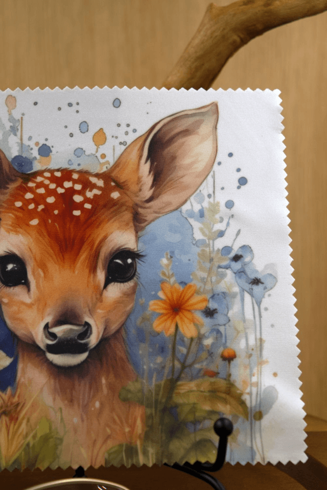 Cleaning Cloth: Adorable Deer Microfibre Cloth for Glasses, Screens & More