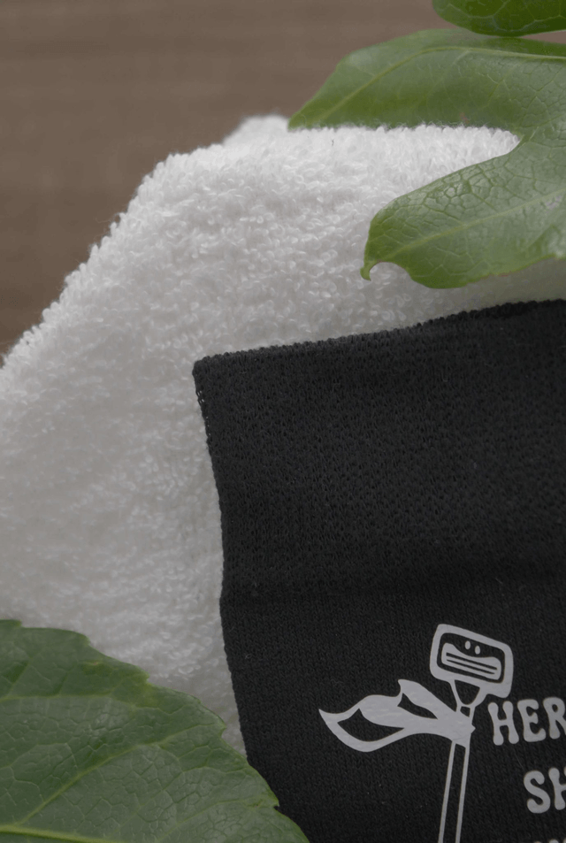 Bold Black Socks with Razor Motif | "Here to Shave the Day" by Lather & Dab