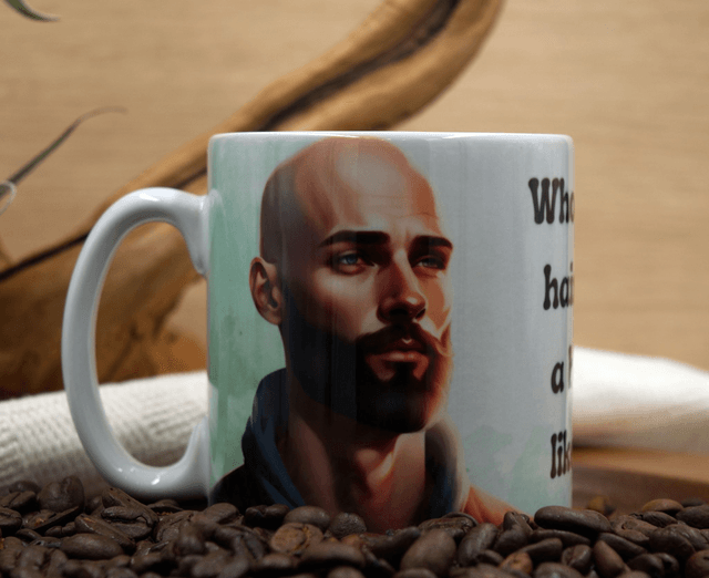 Mug – Who Needs Hair with a Beard Like This Design