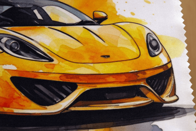 Cleaning Cloth: Classy Yellow Sports Car Microfibre Cloth for Glasses, Screens & More