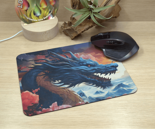 Dragon Rising from the Waves Mouse Mat – Anti-Slip & Smooth Surface