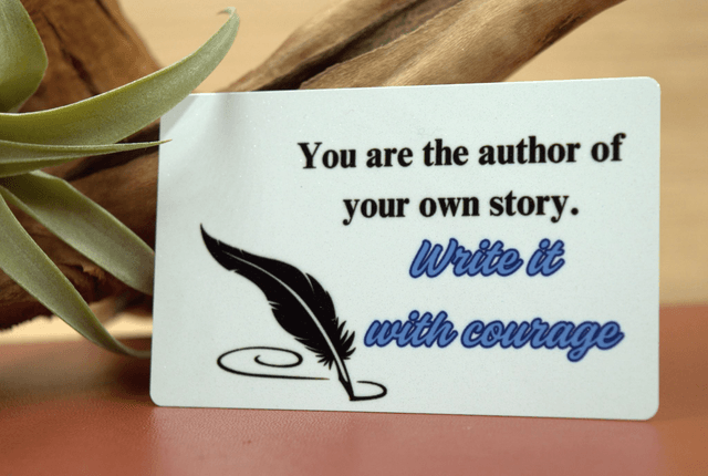 You Are the Author – Aluminium Wallet Card 