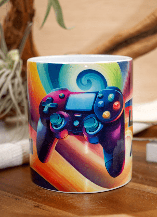 Mug: Bright & Colourful Game Controller Design – “Saving the World One Level at a Time