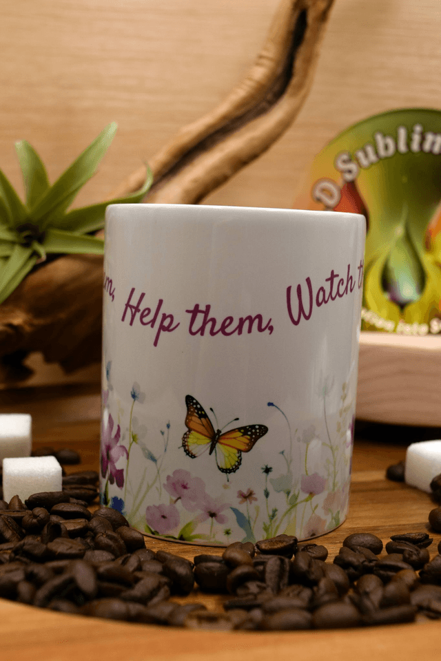 Teach them, Help them, Watch them grow – Wildflower Ceramic Mug