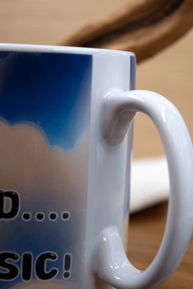 Mug: Vintage Plane Against Clear Blue Sky Design