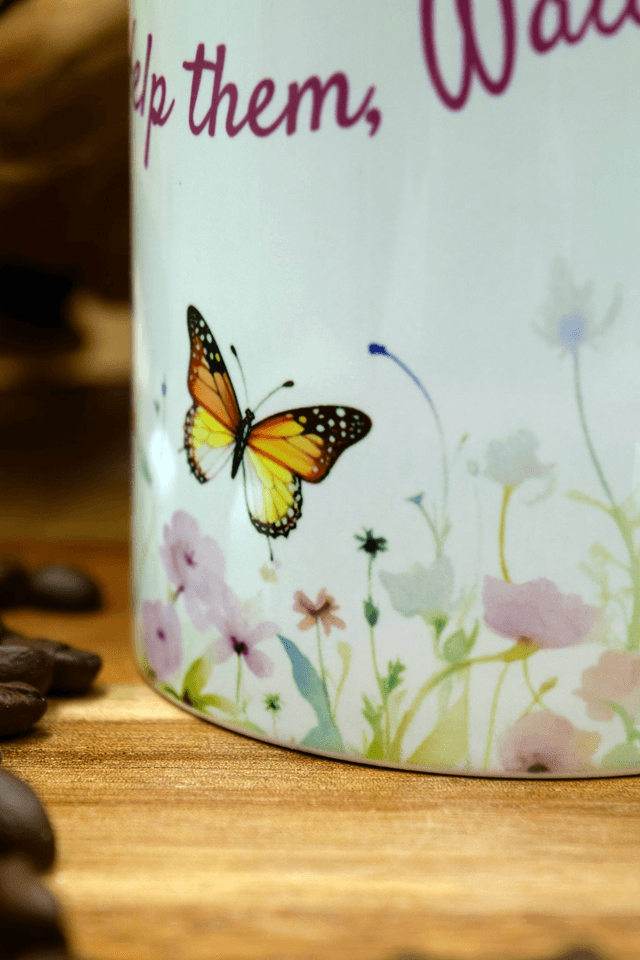Teach them, Help them, Watch them grow – Wildflower Ceramic Mug
