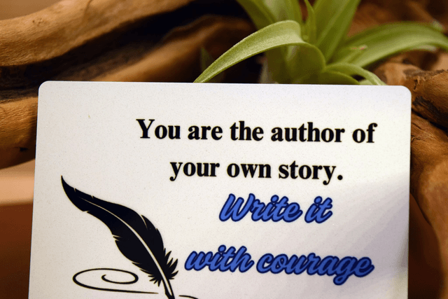 You Are the Author – Aluminium Wallet Card 