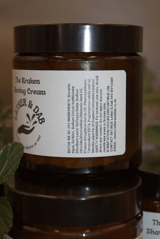 Shave Cream: The Kraken  with Patchouli and Peppermint Essential Oils