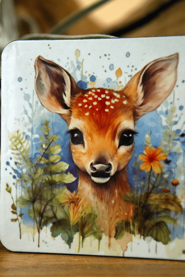 Magnet: Cute Deer Among Spring Foliage