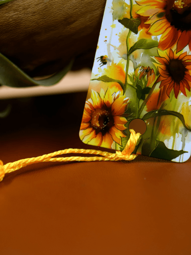 Sunflowers & Bees – Bright and Cheerful Bookmark