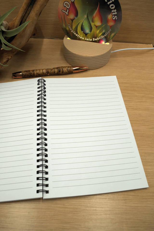 A5 Spiral Notebook – Fly with Passion, Live with Purpose Feather Design