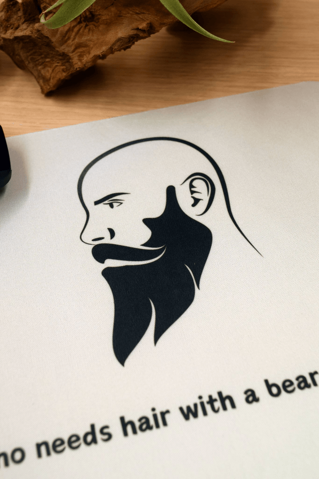 Who Needs Hair with a Beard Like This" Mouse Mat – Anti-Slip & Smooth Surface