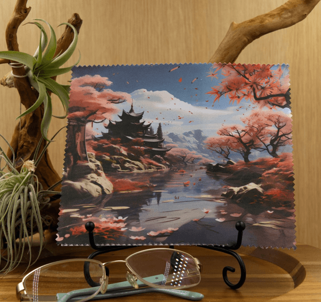  Cleaning Cloth: Serene Oriental Design with Customisation Options
