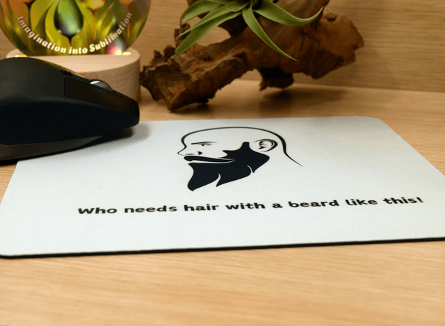 Who Needs Hair with a Beard Like This" Mouse Mat – Anti-Slip & Smooth Surface