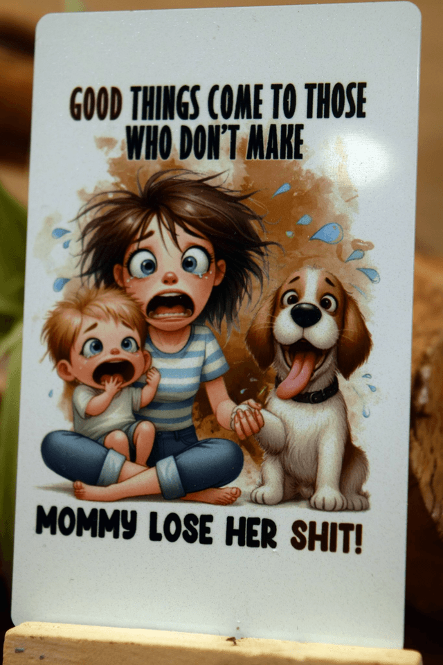 “Mommy's Stress Relief” Wallet / Purse Card – Humorous Gift for Moms