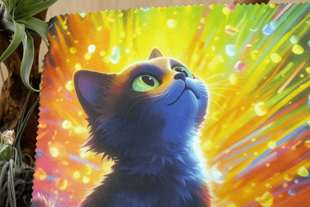Cleaning Cloth: Adorable Kitten Microfibre Cloth for Glasses, Screens & More