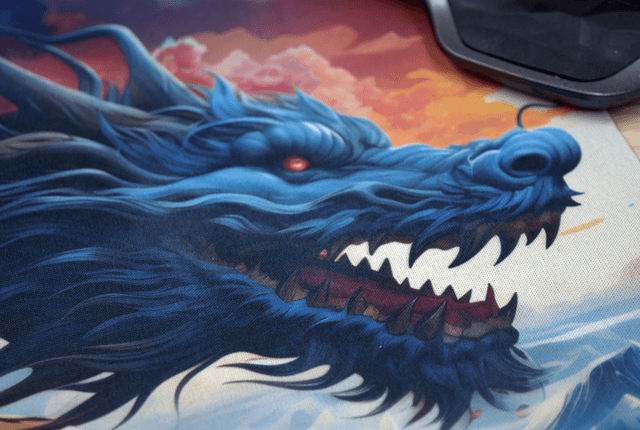 Dragon Rising from the Waves Mouse Mat – Anti-Slip & Smooth Surface