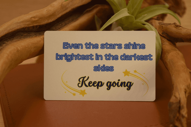 Even the Stars Shine Brightest – Aluminium Wallet Card