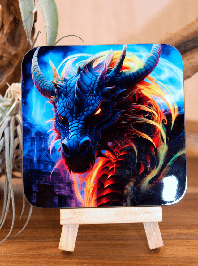 Coaster: Gothic Dragon Head – Unisub Sublimated Coaster