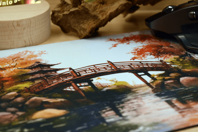 Serene Japanese Garden Mouse Mat – Anti-Slip & Smooth Surface