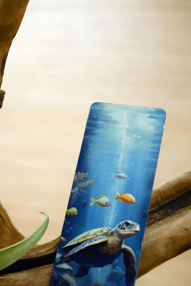 Tranquil Ocean – Sea Turtle & Coral Reef Bookmark