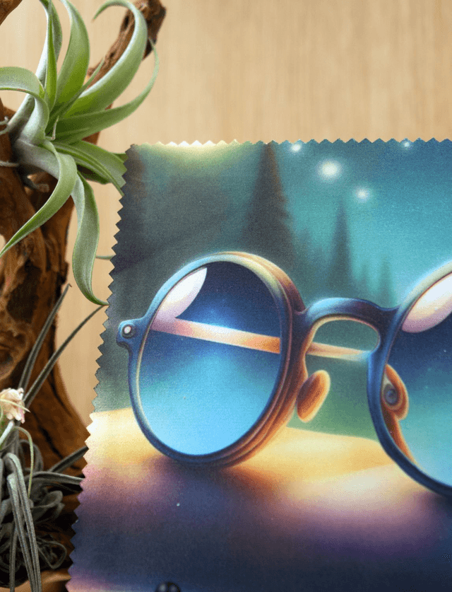 Cleaning Cloth: Round-Rimmed Spectacles Microfibre Cloth for Glasses, Screens & More