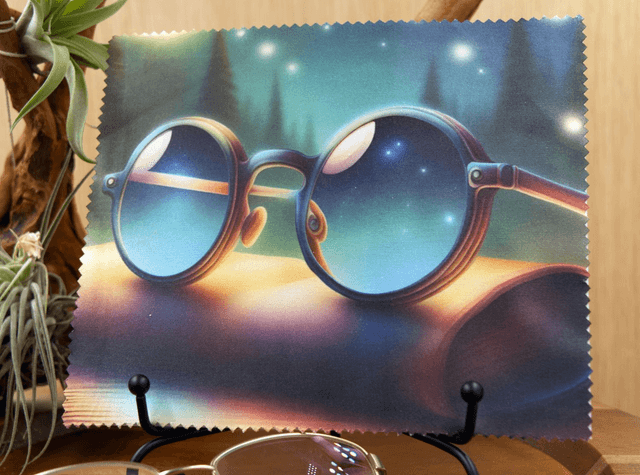 Cleaning Cloth: Round-Rimmed Spectacles Microfibre Cloth for Glasses, Screens & More