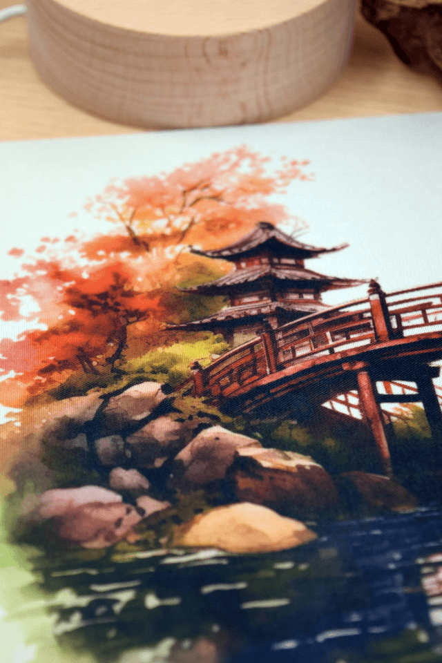 Serene Japanese Garden Mouse Mat – Anti-Slip & Smooth Surface